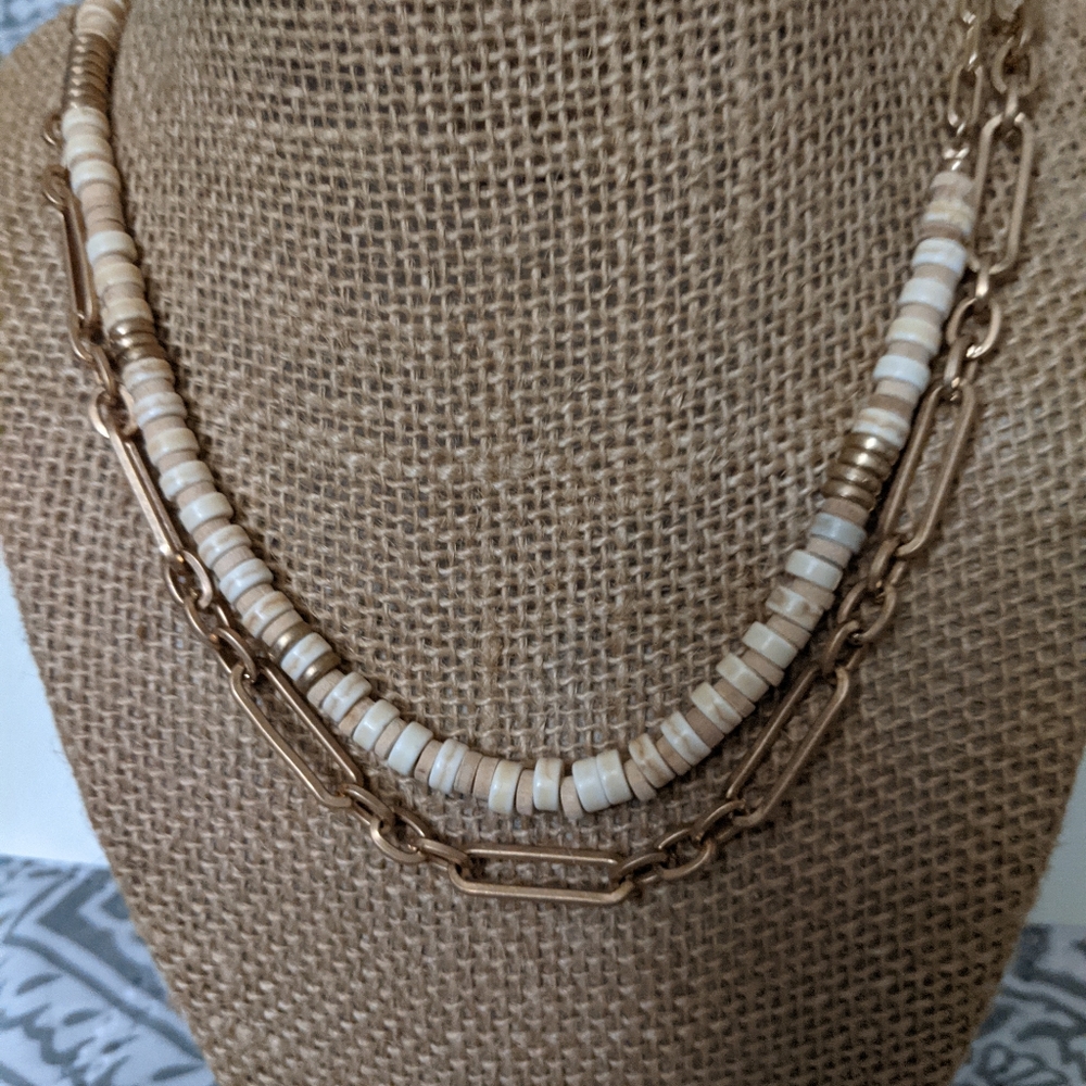 Semiprecious layered necklace